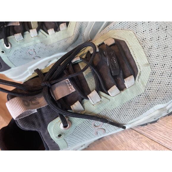 On Running Cloud Waterproof Running Shoes Women's 6.5 Green - Picture 8 of 9